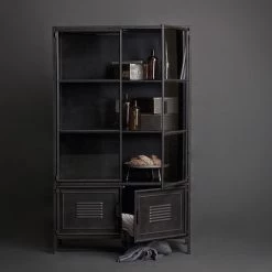 Red Living Vitrine Ravno - Métal - Noir vintage -Meubles de salon Soldes 1000275626 220209 12152100020 MOOD DETAILS P000000001000275626 mood