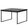 Red Living Table basse Egby - Pin massif / Métal - Pin noir / Noir - Largeur : 60 cm