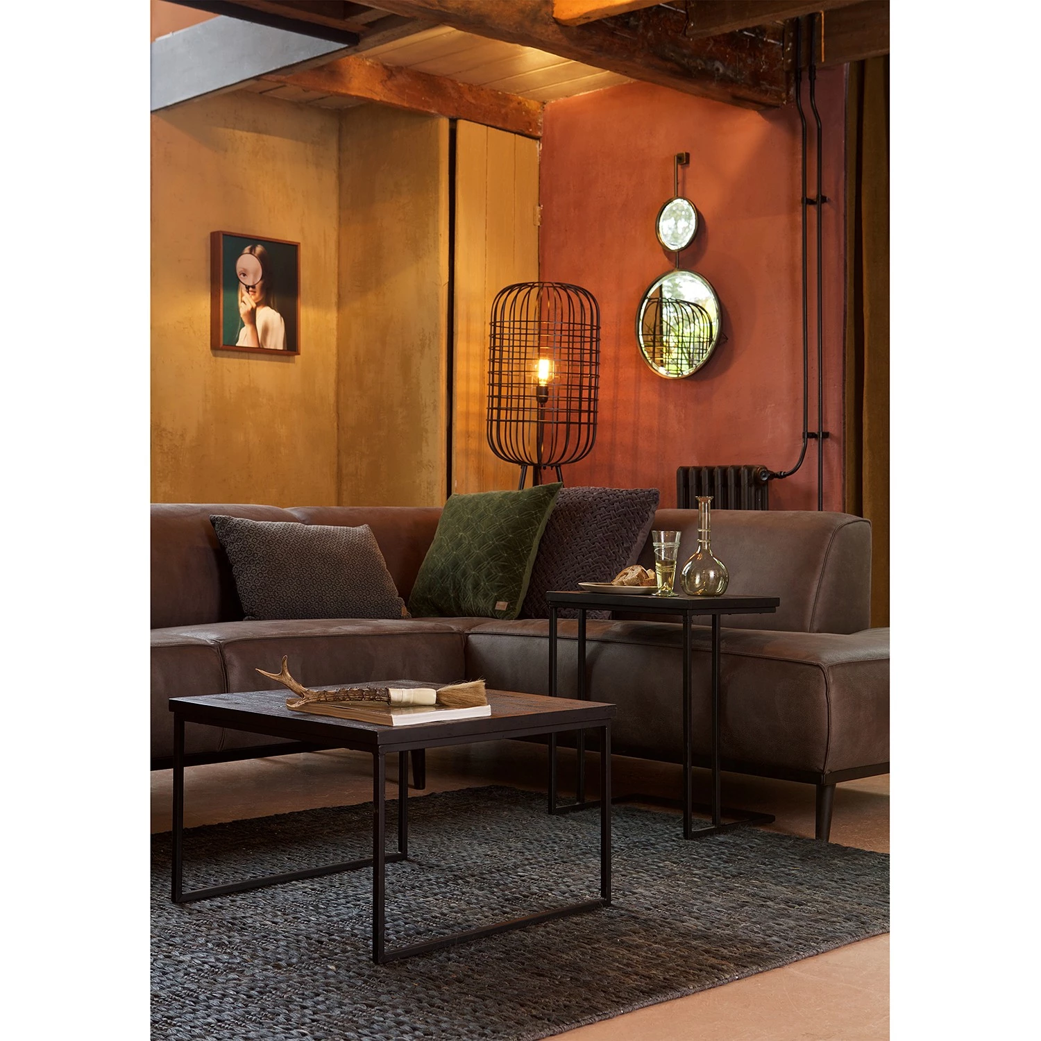 Red Living Table basse Egby - Pin massif / Métal - Pin noir / Noir - Largeur : 60 cm 4 Red Living Table basse Egby - Pin massif / Métal - Pin noir / Noir - Largeur : 60 cm – Image 2