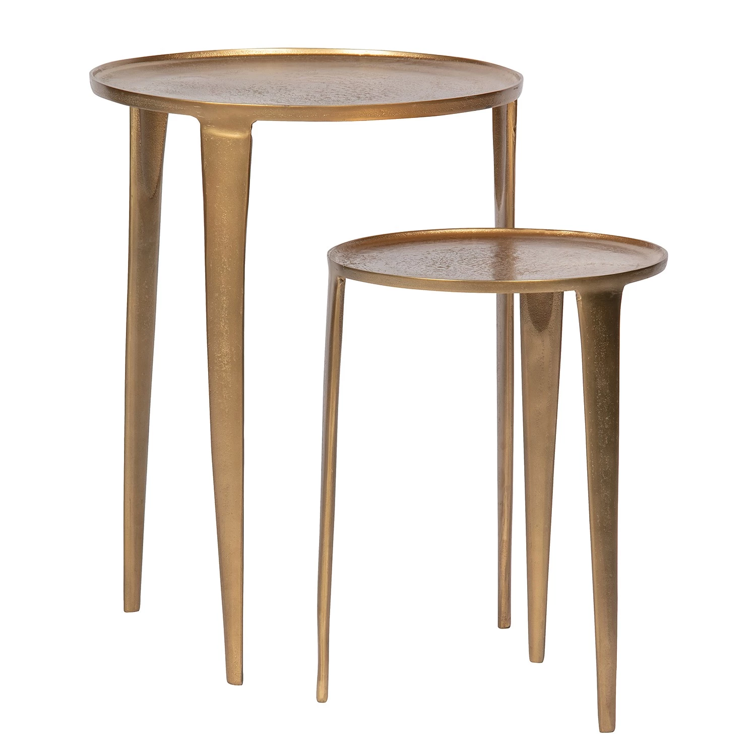 Red Living Bouts de canapé Illo (lot de 2) - Métal - Doré vieilli 3 Red Living Bouts de canapé Illo (lot de 2) - Métal - Doré vieilli