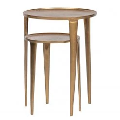 Red Living Bouts de canapé Illo (lot de 2) - Métal - Doré vieilli 10 Red Living Bouts de canapé Illo (lot de 2) - Métal - Doré vieilli -Meubles de salon Soldes 1000275665 210630 12481300287 DETAILS P000000001000275665