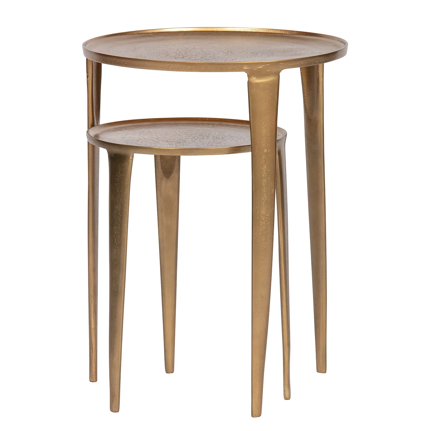 Red Living Bouts de canapé Illo (lot de 2) - Métal - Doré vieilli 5 Red Living Bouts de canapé Illo (lot de 2) - Métal - Doré vieilli – Image 3