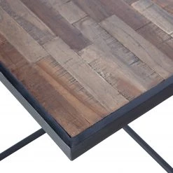 Red Living Bout de canapé Filley II - Teck recyclé/ Métal - Teck / Noir -Meubles de salon Soldes 1000275671 210630 12481600327 DETAILS P000000001000275671