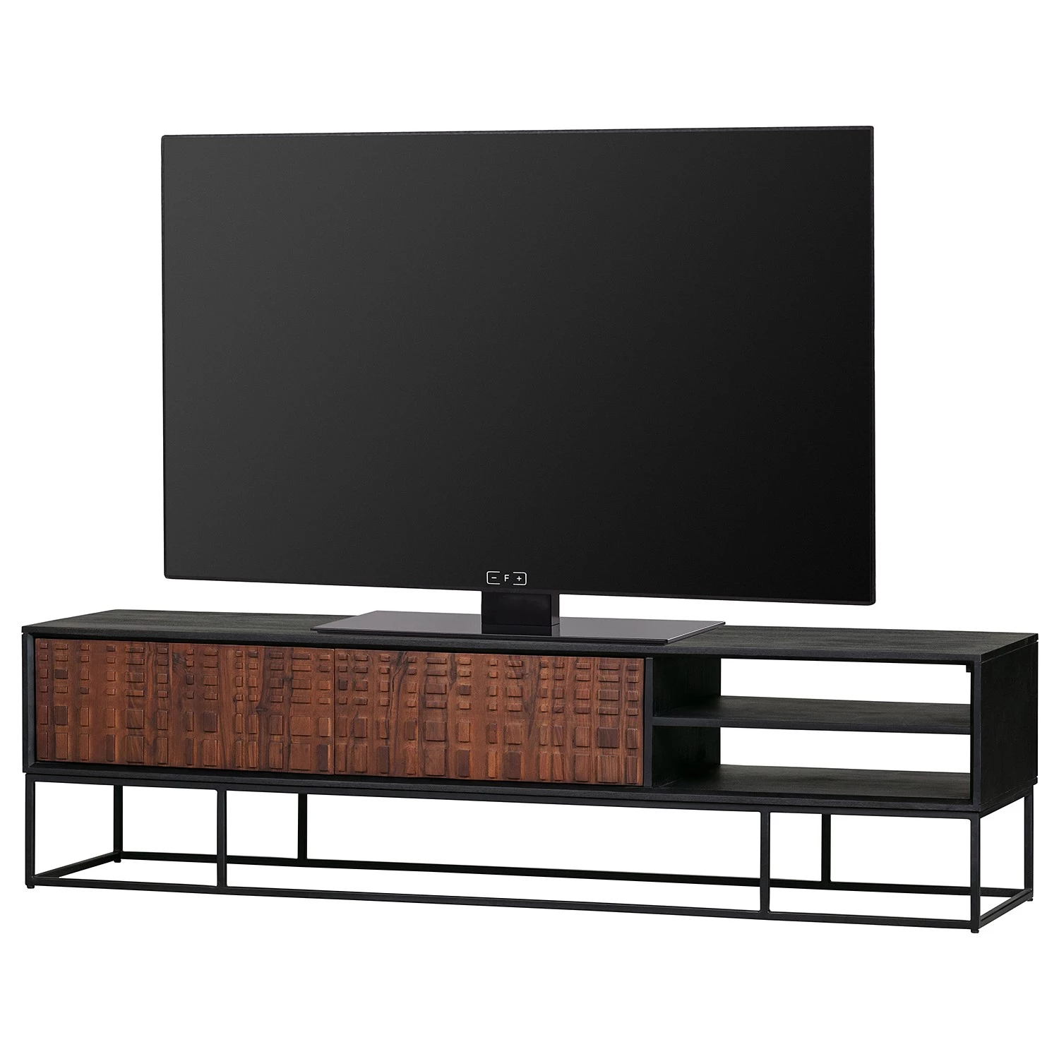 Red Living Meuble TV Dynk - Sheesham massif - Sheesham / Noir 3 Red Living Meuble TV Dynk - Sheesham massif - Sheesham / Noir