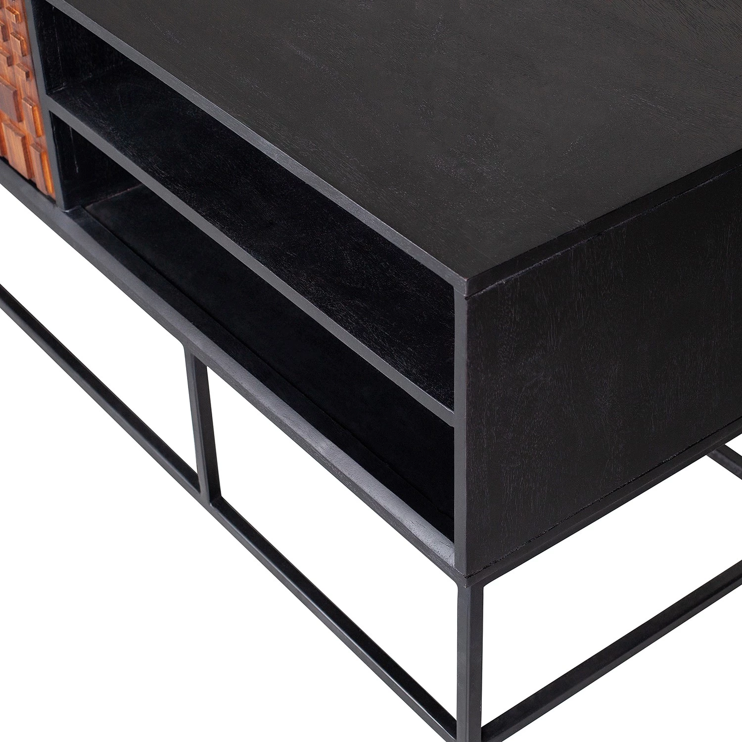 Red Living Meuble TV Dynk - Sheesham massif - Sheesham / Noir 7 Red Living Meuble TV Dynk - Sheesham massif - Sheesham / Noir – Image 5