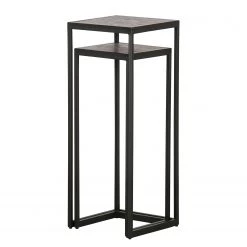 Red Living Bouts de canapé Filley I (lot de 2) - Teck recyclé/ Métal - Teck / Noir -Meubles de salon Soldes 1000275683 210630 12482100399 DETAILS P000000001000275683