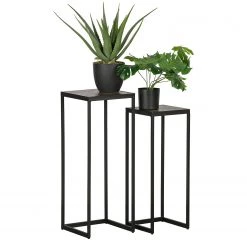 Red Living Bouts de canapé Filley I (lot de 2) - Teck recyclé/ Métal - Teck / Noir -Meubles de salon Soldes 1000275683 210630 12482100400 DETAILS P000000001000275683