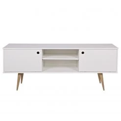 Norrwood Meuble TV Lanai - Pin massif - Blanc / Pin -Meubles de salon Soldes 1000275687 210630 12482500424 DETAILS P000000001000275687