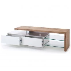 Fredriks Meuble TV Molios I - Partiellement en chêne massif - Chêne / Blanc -Meubles de salon Soldes 1000275851 210623 08364400003 DETAILS P000000001000275851