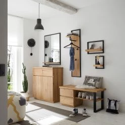 Red Living Étagères murales Marcoola - Métal / Placage en bois véritable - Noir / Chêne à nœuds 6 Red Living Étagères murales Marcoola - Métal / Placage en bois véritable - Noir / Chêne à nœuds -Meubles de salon Soldes 1000276041 210623 13524700012 MOOD DETAILS P000000001000276041 mood