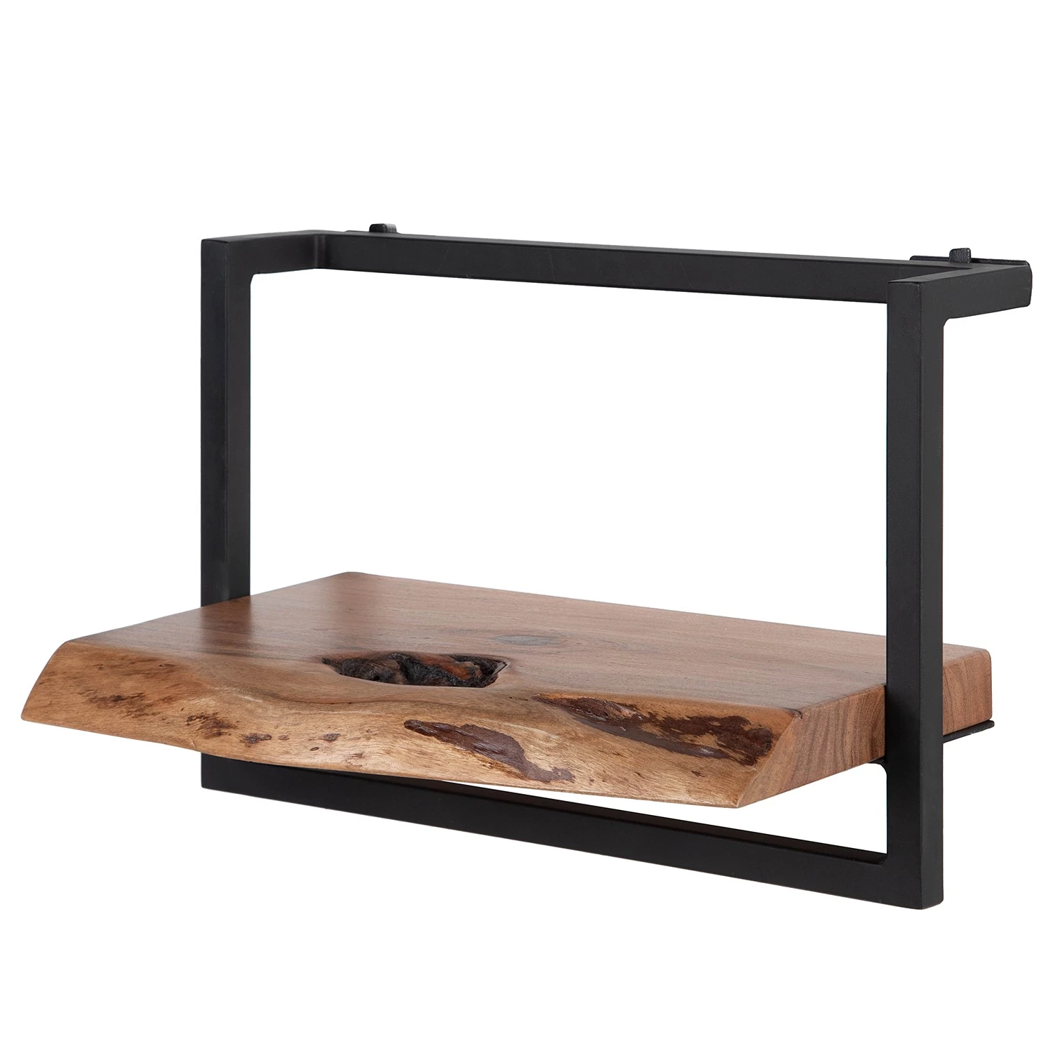 Ars manufacti Étagère murale Kaawo I - Acacia massif / Métal - Acacia / Noir - Largeur : 45 cm 3 Ars manufacti Étagère murale Kaawo I - Acacia massif / Métal - Acacia / Noir - Largeur : 45 cm