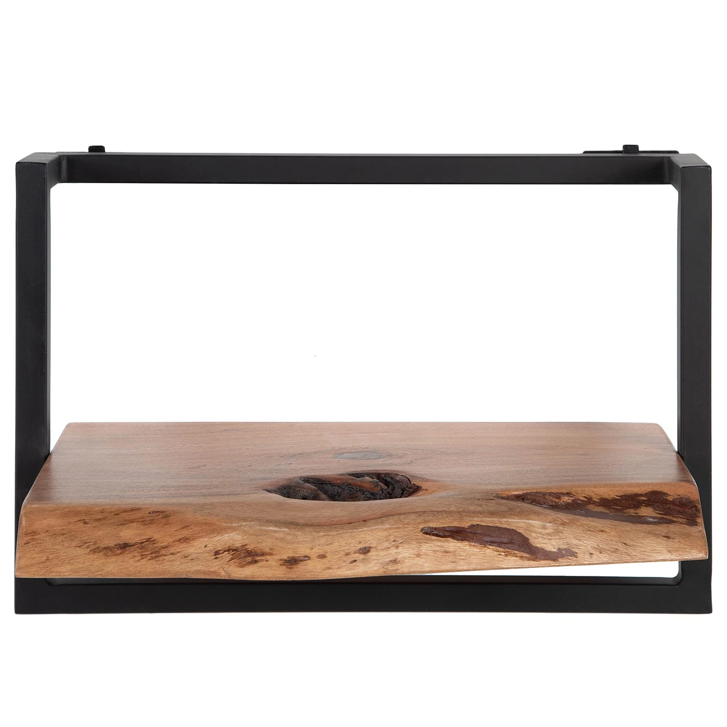 Ars manufacti Étagère murale Kaawo I - Acacia massif / Métal - Acacia / Noir - Largeur : 45 cm 8 Ars manufacti Étagère murale Kaawo I - Acacia massif / Métal - Acacia / Noir - Largeur : 45 cm – Image 6