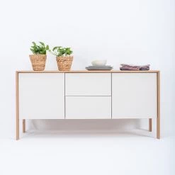 Studio Copenhagen Enfilade Maayka I - Partiellement en chêne massif - Blanc / Chêne clair -Meubles de salon Soldes 1000277378 211012 153646000024 MOOD DETAILS P000000001000277378 mood