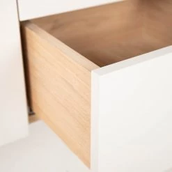 Studio Copenhagen Enfilade Maayka I - Partiellement en chêne massif - Blanc / Chêne clair -Meubles de salon Soldes 1000277378 220803 037 DETAILS P000000001000277378