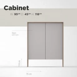 Studio Copenhagen Buffet Maayka - Partiellement en chêne massif - Blanc / Chêne clair -Meubles de salon Soldes 1000277379 211111 1449030000508 SKETCH DETAILS P000000001000277379 sketch