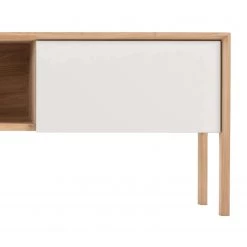 Studio Copenhagen Meuble TV Maayka I - Partiellement en chêne massif - Blanc / Chêne clair -Meubles de salon Soldes 1000277386 211012 153649000165 DETAILS P000000001000277386