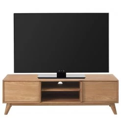 Ars Natura Meuble TV Randers - Placage en chêne véritable - Largeur : 150 cm