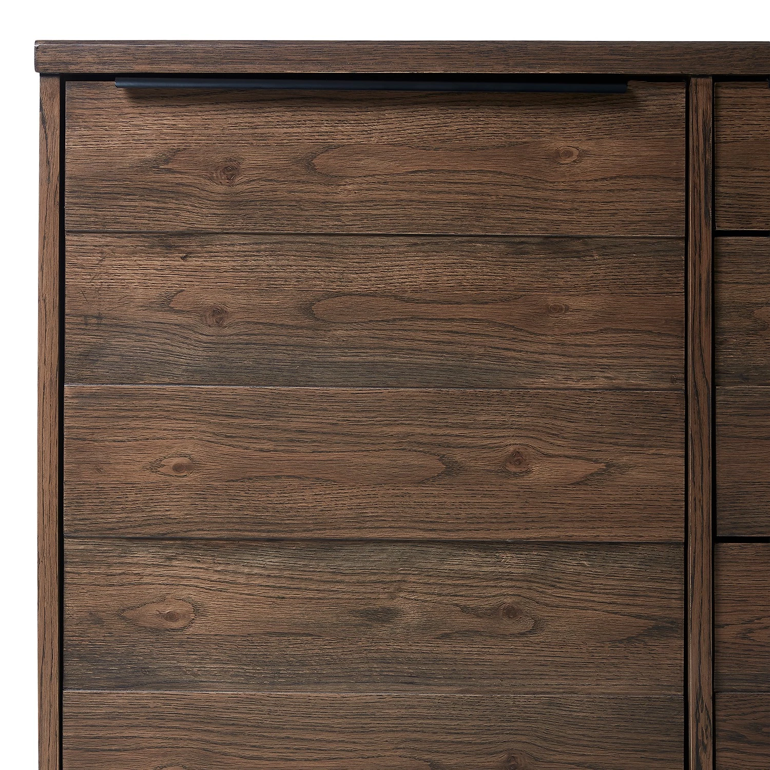 Red Living Buffet Berck - Placage en bois véritable - Chêne fumé / Noir 8 Red Living Buffet Berck - Placage en bois véritable - Chêne fumé / Noir – Image 6