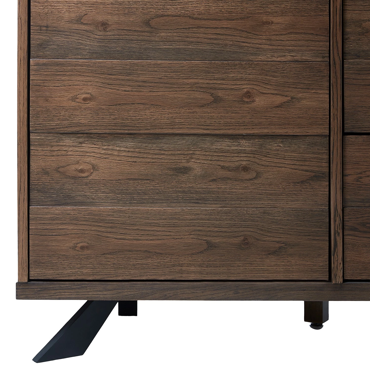 Red Living Buffet Berck - Placage en bois véritable - Chêne fumé / Noir 9 Red Living Buffet Berck - Placage en bois véritable - Chêne fumé / Noir – Image 7