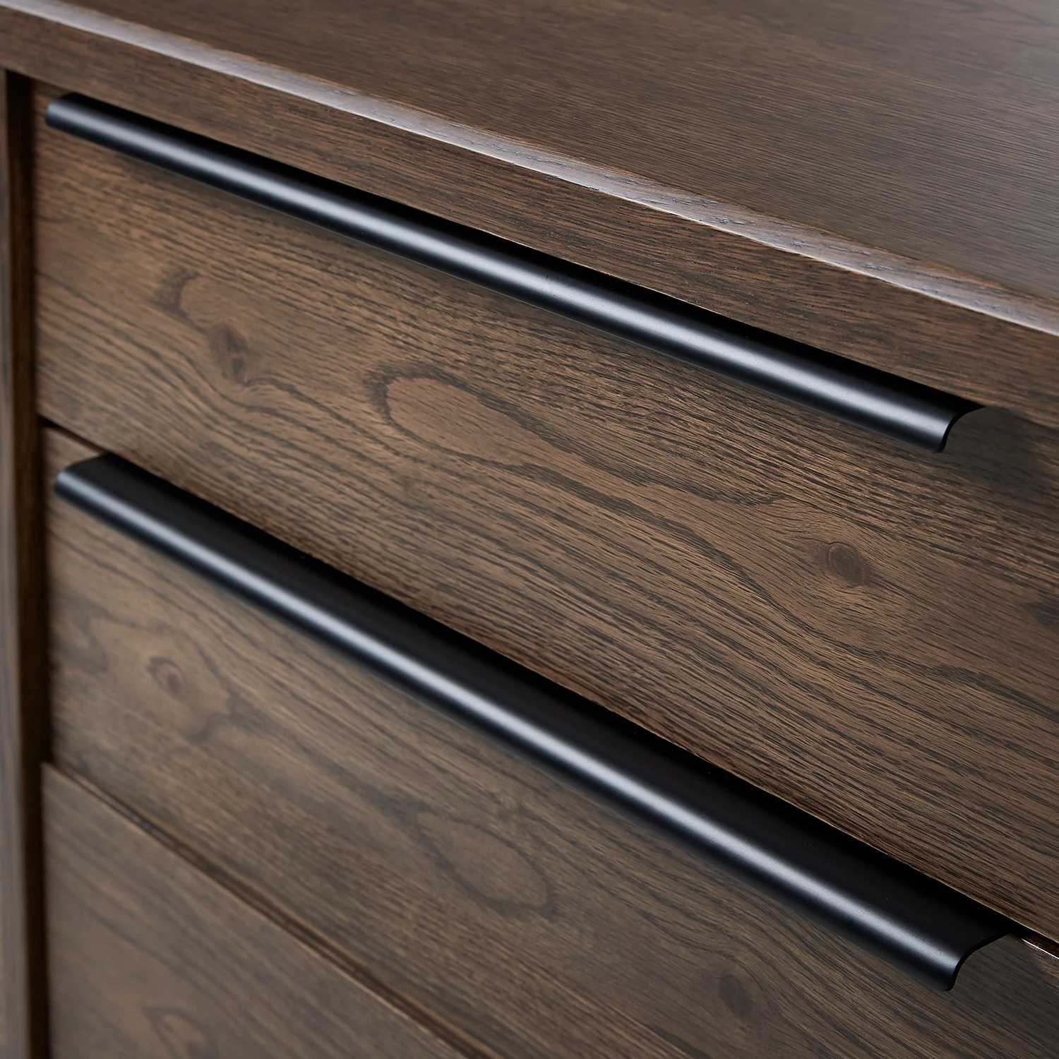 Red Living Buffet Berck - Placage en bois véritable - Chêne fumé / Noir 10 Red Living Buffet Berck - Placage en bois véritable - Chêne fumé / Noir – Image 8