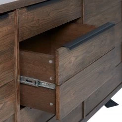 Red Living Buffet Berck - Placage en bois véritable - Chêne fumé / Noir 19 Red Living Buffet Berck - Placage en bois véritable - Chêne fumé / Noir -Meubles de salon Soldes 1000277640 210706 14081300071 DETAILS P000000001000277640