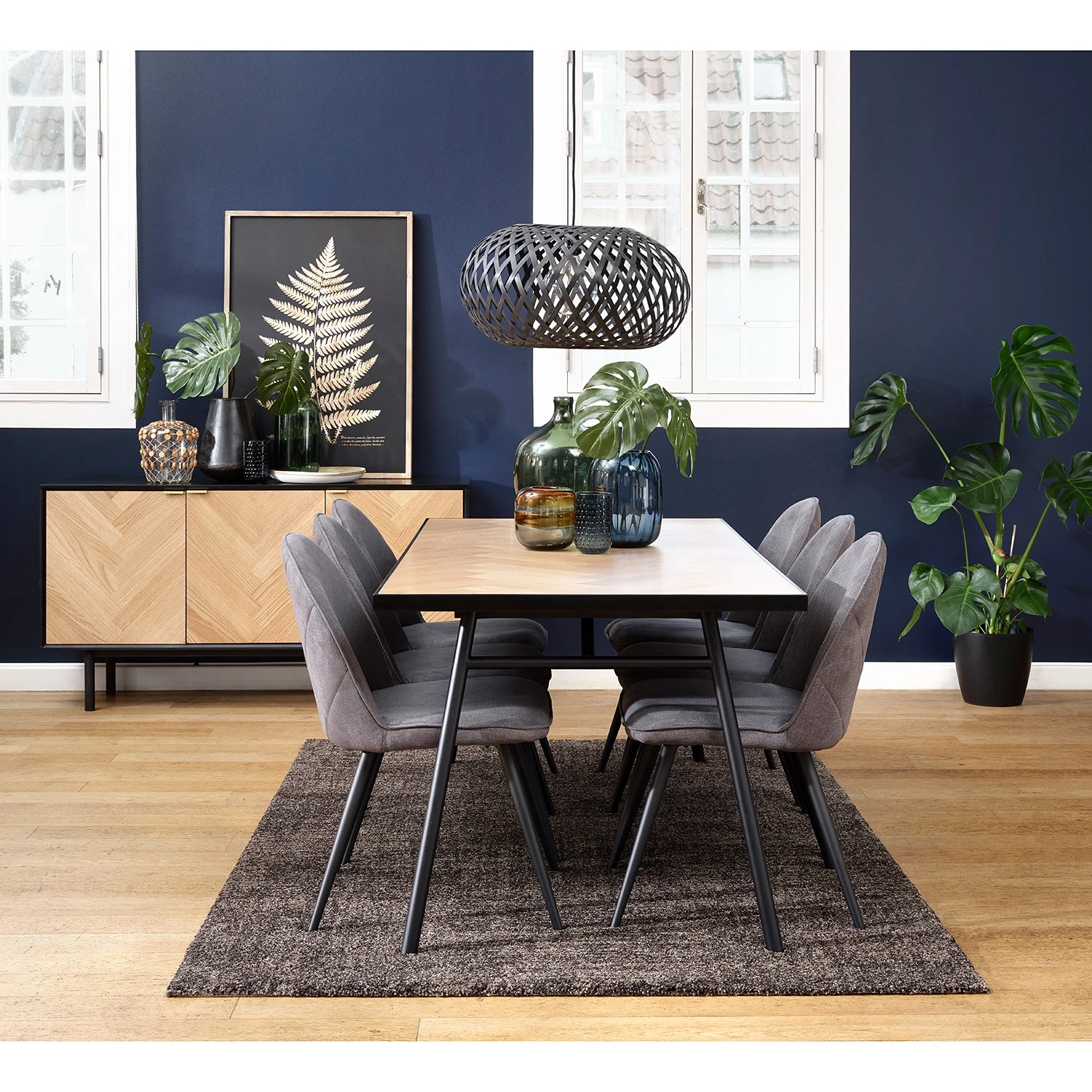 Loftscape Buffet Charlo - Placage en bois véritable - Chêne / Noir 5 Loftscape Buffet Charlo - Placage en bois véritable - Chêne / Noir – Image 3