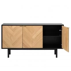 Loftscape Buffet Charlo - Placage en bois véritable - Chêne / Noir 13 Loftscape Buffet Charlo - Placage en bois véritable - Chêne / Noir -Meubles de salon Soldes 1000277647 210706 14081700124 DETAILS P000000001000277647