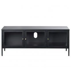 Loftscape Meuble TV Angelus - Métal / Verre - Noir -Meubles de salon Soldes 1000277652 210706 14082000161 DETAILS P000000001000277652