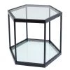 Kare Design Table basse Taha - Verre / Métal - Noir
