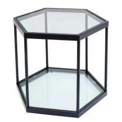 Kare Design Table basse Taha - Verre / Métal - Noir