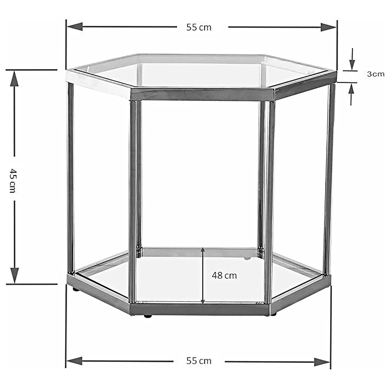 Kare Design Table basse Taha - Verre / Métal - Noir 9 Kare Design Table basse Taha - Verre / Métal - Noir – Image 7