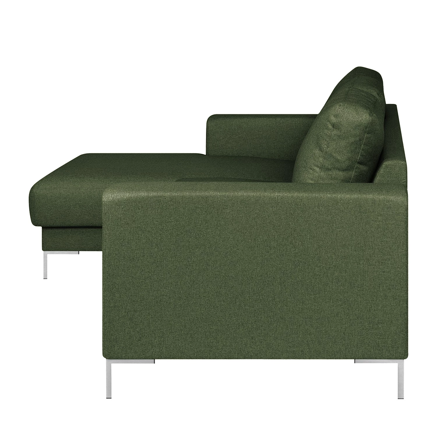 Fredriks Canapé d’angle Summer - Étoffe tissée Mavie: Vert foncé - Méridienne courte à gauche (vue de face) - Sans fonction couchage 5 Fredriks Canapé d’angle Summer - Étoffe tissée Mavie: Vert foncé - Méridienne courte à gauche (vue de face) - Sans fonction couchage – Image 3