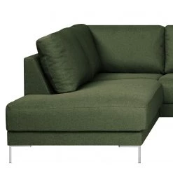 Fredriks Canapé panoramique Summer - Étoffe tissée Mavie: Vert foncé - Méridienne courte à droite / longue à gauche (vue de face) -Meubles de salon Soldes 1000279773 210730 10323800424 DETAILS P000000001000279773