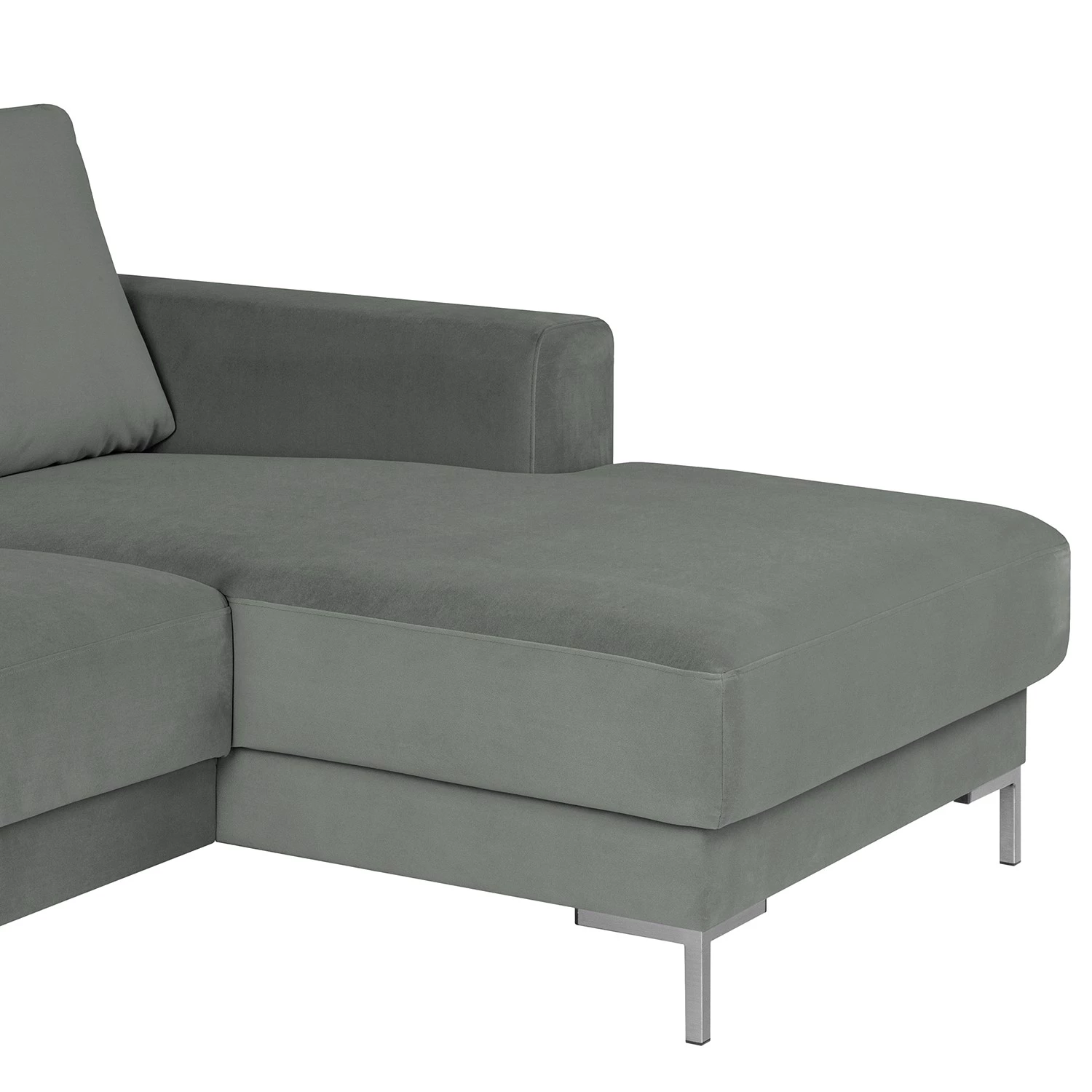 Fredriks Canapé panoramique Summer - Velours Vaia: Gris - Méridienne courte à droite / longue à gauche (vue de face) 11 Fredriks Canapé panoramique Summer - Velours Vaia: Gris - Méridienne courte à droite / longue à gauche (vue de face) – Image 9