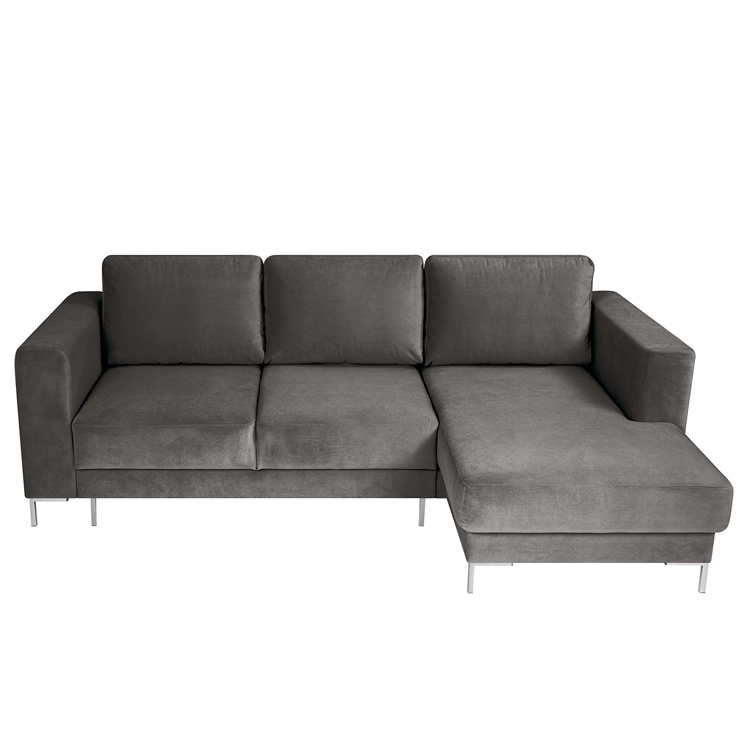 Fredriks Canapé d’angle Summer - Velours Vaia: Gris foncé - Méridienne courte à droite (vue de face) - Avec fonction couchage 8 Fredriks Canapé d’angle Summer - Velours Vaia: Gris foncé - Méridienne courte à droite (vue de face) - Avec fonction couchage – Image 6
