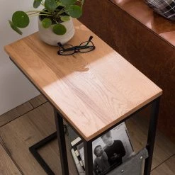 Ars manufacti Bout de canapé Montverde III - Chêne massif / Métal - Chêne -Meubles de salon Soldes 1000281307 220126 061238000060 DETAILS P000000001000281307