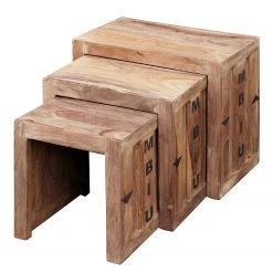 Wolf-Möbel Bouts de canapé Container I (lot de 3) - Sheesham