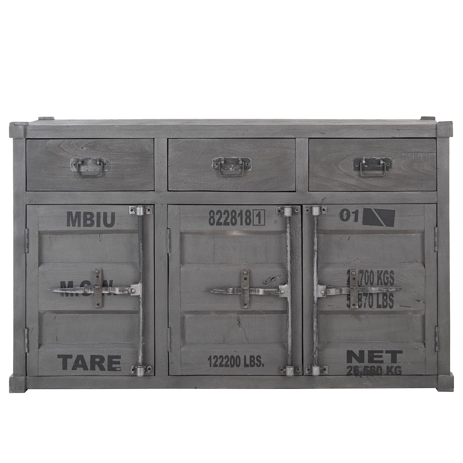 Wolf-Möbel Buffet Container - Acacia Gris 11 Wolf-Möbel Buffet Container - Acacia Gris – Image 9