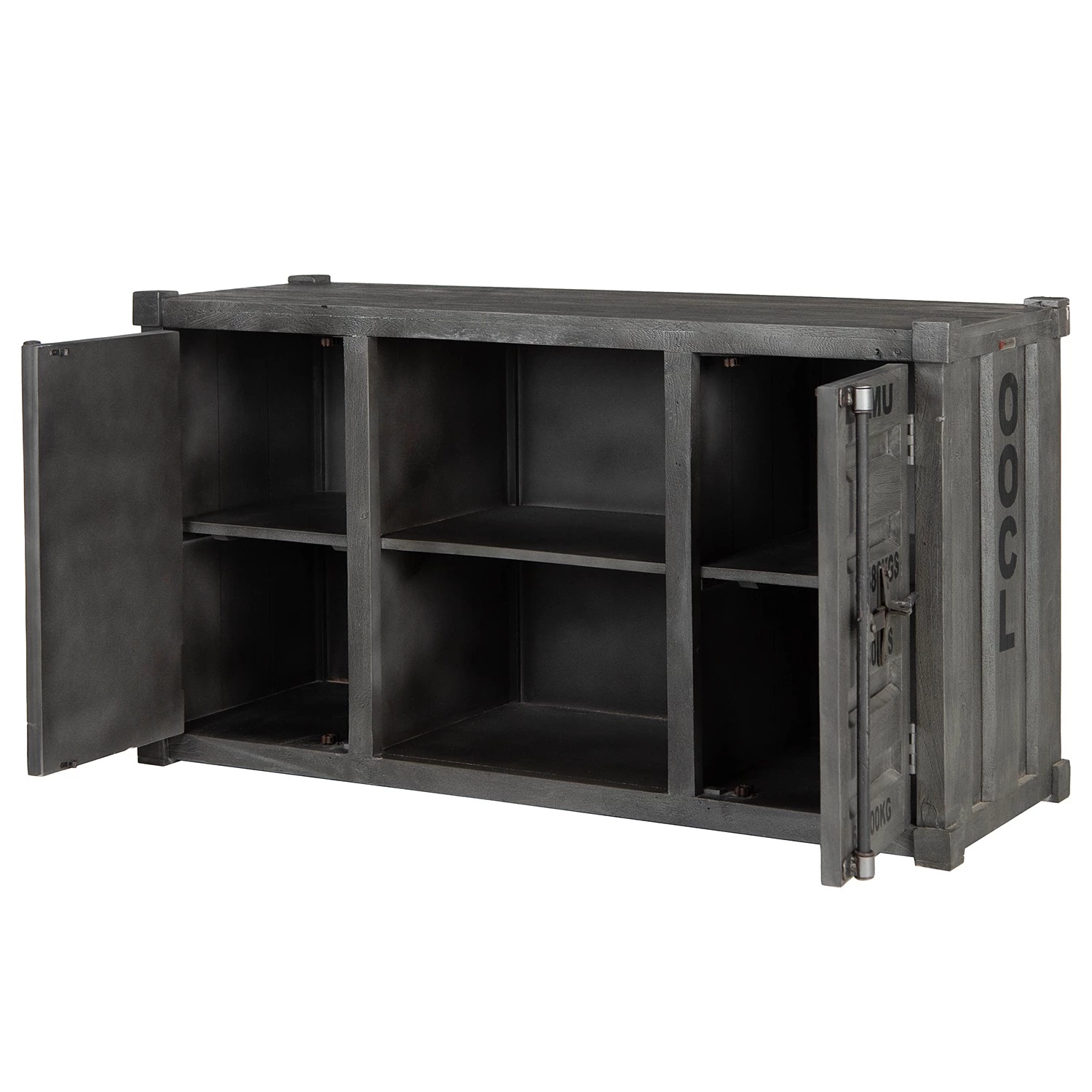 Wolf-Möbel Meuble TV Container I - Acacia massif - Acacia gris 7 Wolf-Möbel Meuble TV Container I - Acacia massif - Acacia gris – Image 5