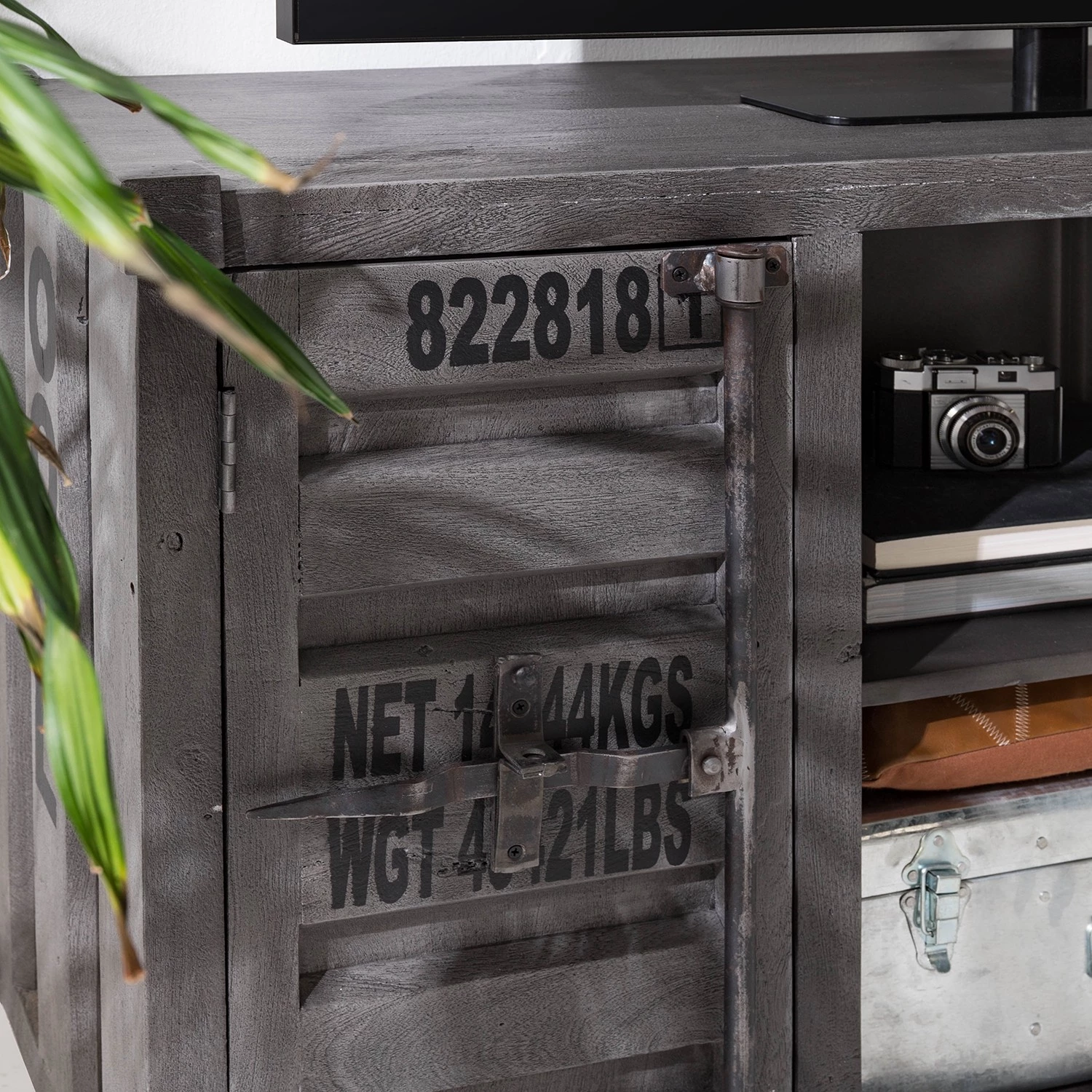 Wolf-Möbel Meuble TV Container I - Acacia massif - Acacia gris 18 Wolf-Möbel Meuble TV Container I - Acacia massif - Acacia gris – Image 16