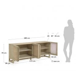 Loftscape Buffet Risley - Métal - Noir mat -Meubles de salon Soldes 1000282685 210729 06153100026 SKETCH DETAILS P000000001000282685 sketch