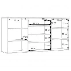 Loftscape Enfilade Corey - Avec éclairage - Imitation chêne / Gris -Meubles de salon Soldes 1000282740 211109 144351000549 SKETCH DETAILS P000000001000282740 sketch