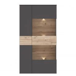 Loftscape Vitrine Corey - Avec éclairage - Imitation chêne / Gris - Porte en verre à droite -Meubles de salon Soldes 1000282747 211109 144406000115 DETAILS P000000001000282747