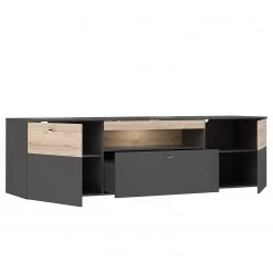 Loftscape Meuble TV Corey - Avec éclairage - Imitation chêne / Gris - Largeur : 210 cm -Meubles de salon Soldes 1000282748 211109 144408000140 DETAILS P000000001000282748