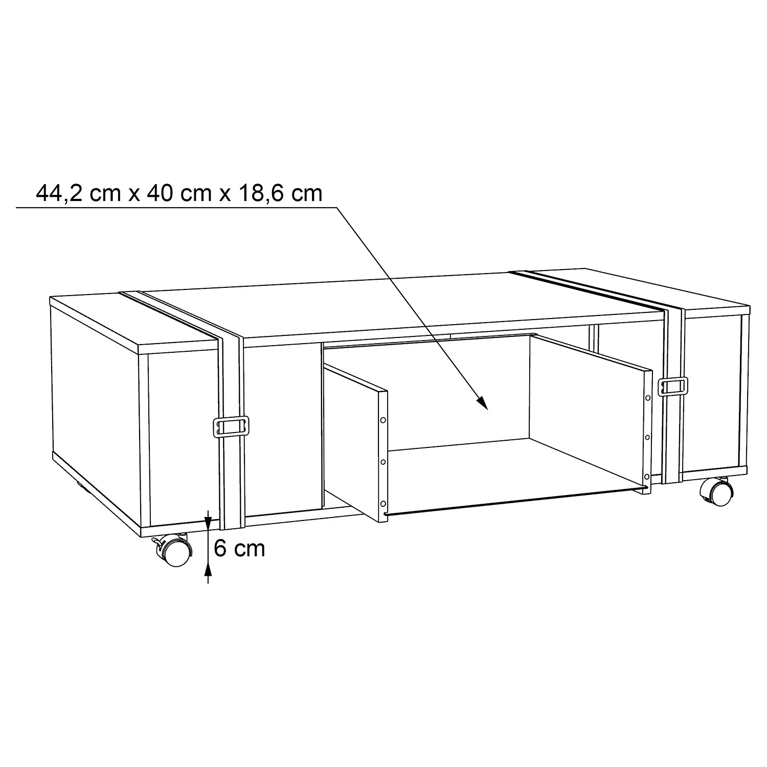 Red Living Table basse Weta - Imitation bois recyclé / Noir 8 Red Living Table basse Weta - Imitation bois recyclé / Noir – Image 6