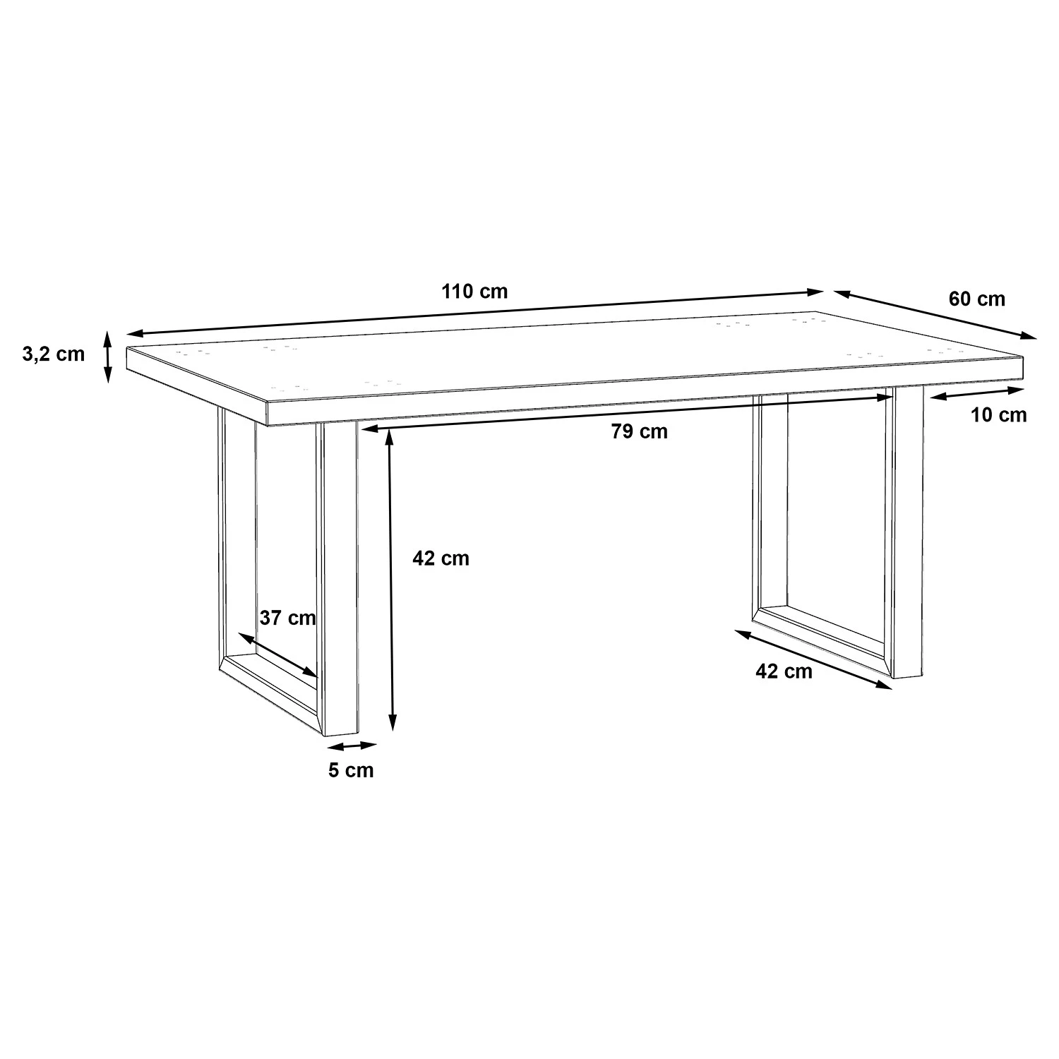 Loftscape Table basse Roscoe - Imitation chêne artisan / Noir 7 Loftscape Table basse Roscoe - Imitation chêne artisan / Noir – Image 5