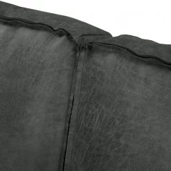 Ars manufacti Canapé d’angle Hanks - Aspect cuir vieilli - Microfibre Yaka: Noir - Méridienne courte à droite (vue de face) -Meubles de salon Soldes 1000283539 210817 15273900883 DETAILS P000000001000283539