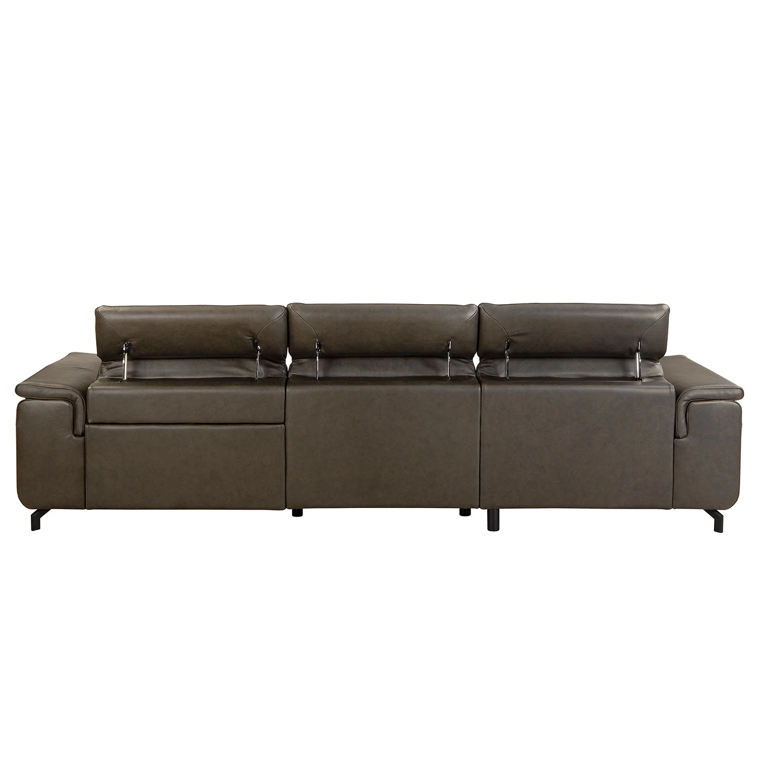 Ars manufacti Canapé d’angle Lagor - Cuir véritable - Cuir Padme: Marron gris - Méridienne courte à gauche (vue de face) - Sans fonction 5 Ars manufacti Canapé d’angle Lagor - Cuir véritable - Cuir Padme: Marron gris - Méridienne courte à gauche (vue de face) - Sans fonction – Image 3