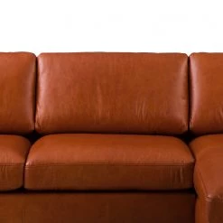 Ars manufacti Canapé d’angle Neuss - Cuir véritable - Cuir Cerys: Cognac - Méridienne courte à droite (vue de face) -Meubles de salon Soldes 1000283606 210817 15265000187 DETAILS P000000001000283606