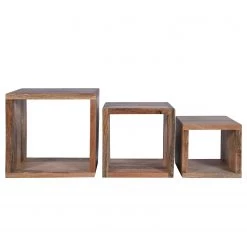 Ars Natura Bouts de canapé Troon (3 éléments) - Manguier massif -Meubles de salon Soldes 1000283828 211228 120946000043 DETAILS P000000001000283828